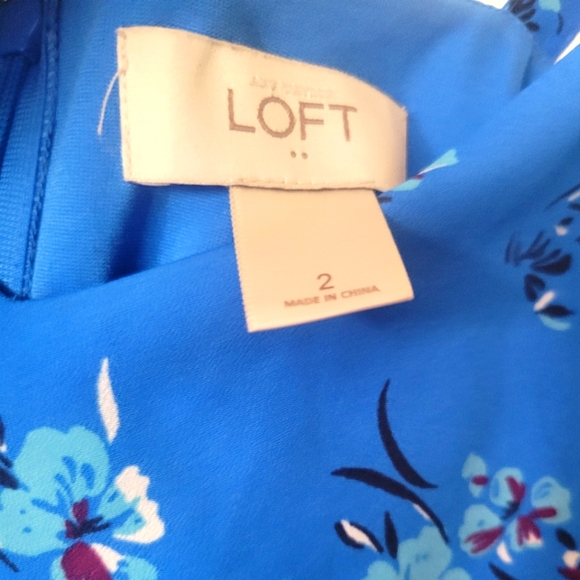 LOFT Ann Taylor vibrant blue floral sundress - Picture 4 of 7